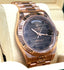 Rolex President Day-Date II 41mm 218235 18K Rose Gold Bronze Wave Dial BOX/PAPER - Diamonds East Intl.