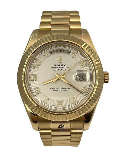 デコトラ　ゴールドキャップ 42個 Rolex Day-date Yellow Gold Tapestry Dial - Box & Papers (Ref
