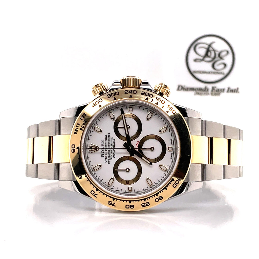 PreOwned Rolex Daytona 116503 White Dial Two Tone Box and Papers