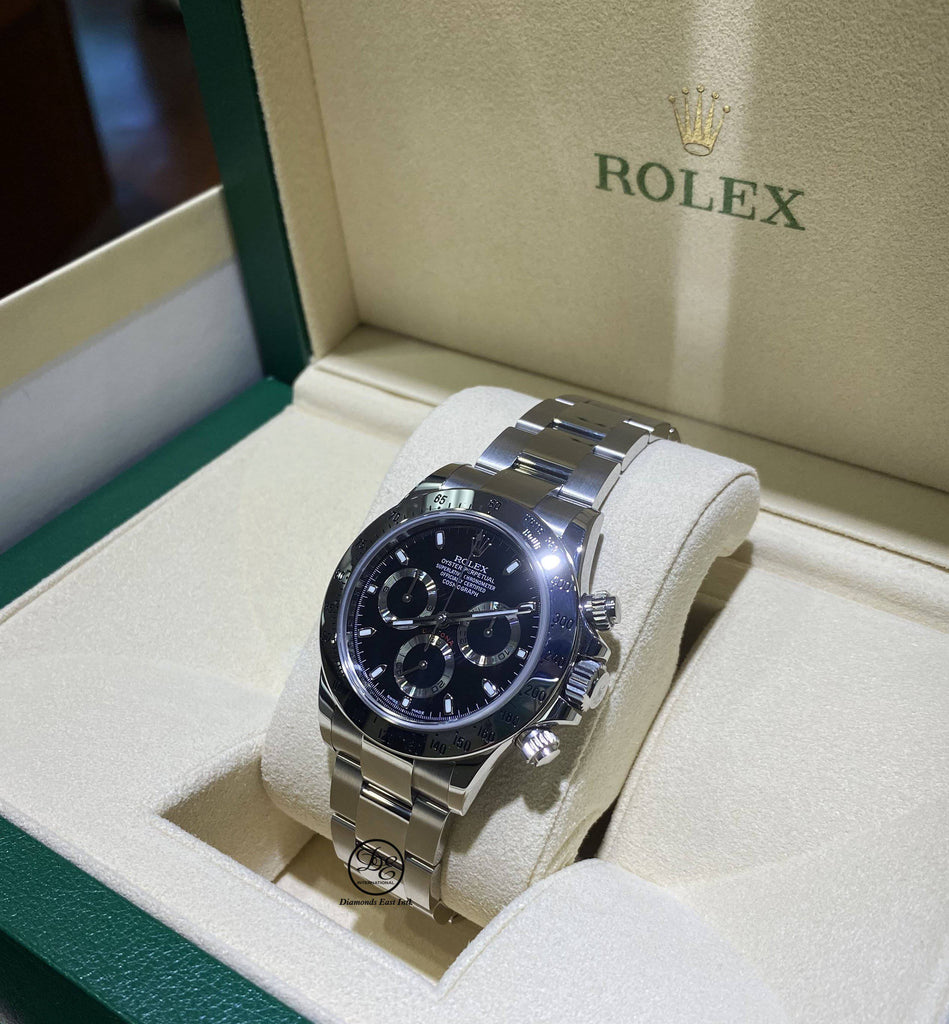 Rolex Daytona 116520 Cosmograph Stainless Steel Oyster Black Dial
