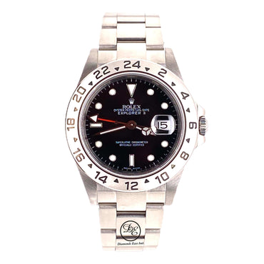 Rolex Explorer II 16570 Black Dial GMT Oyster Date PAPERS - Diamonds East Intl.