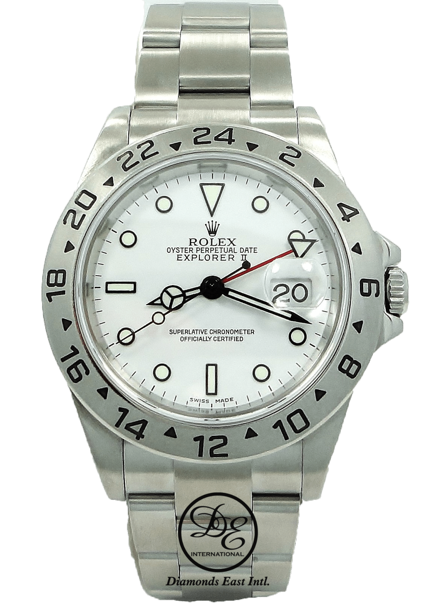 prøve forbruger kaskade Rolex Explorer II 16570 GMT Oyster Date White Dial Watch | Diamonds East  Intl.