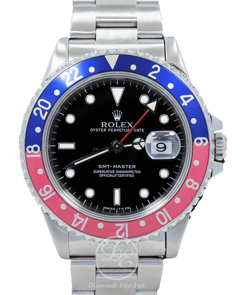 Rolex oyster perpetual date red and blue hotsell