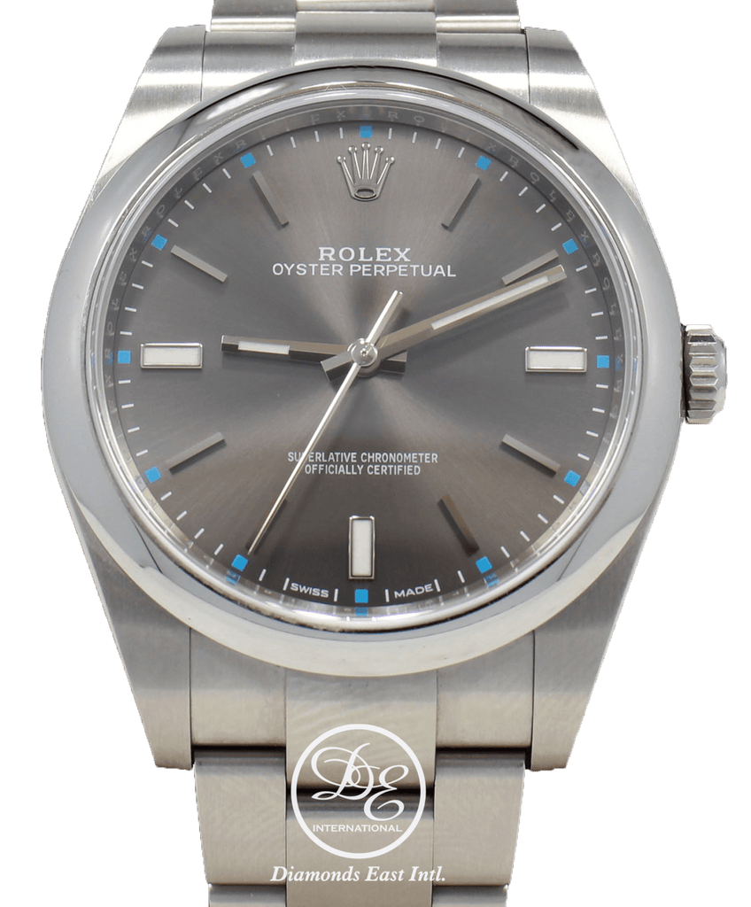 Rolex oyster perpetual 39mm dark rhodium best sale