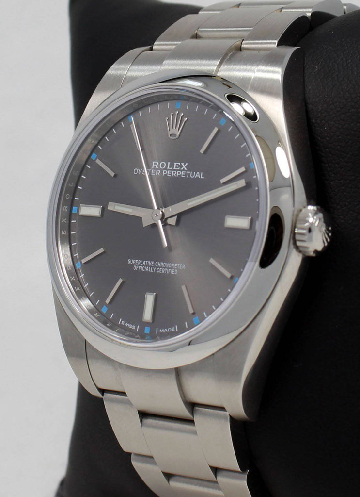 Rolex oyster perpetual 39mm clearance dark rhodium