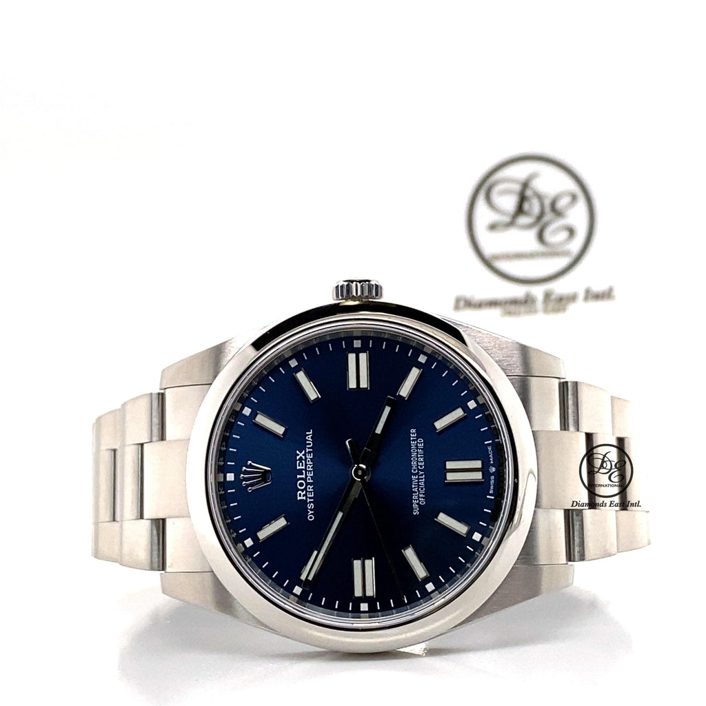 Rolex Oyster Perpetual 124300 41mm Blue Dial Stainless Steel Watch UNWORN - Diamonds East Intl.