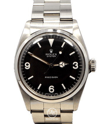 Rolex Oyster Precision Vintage Rare Ref. 6426 1959 Black Explorer Style 34mm - Diamonds East Intl.
