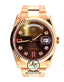 Rolex Day-Date 118235 18K Rose Gold Factory Chocolate Diamond & Rubies Dial NEW