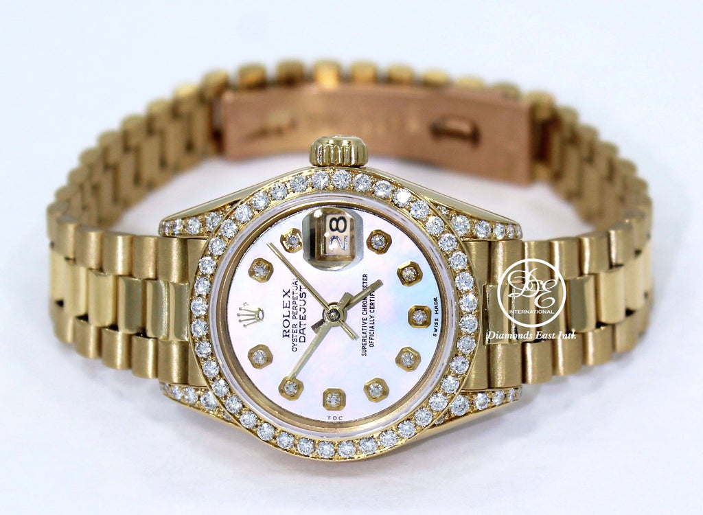 Rolex President 69178 Datejust 18K Yellow Gold MOP Diamond Dial