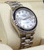 Rolex President Datejust 178279 31mm 18K White Gold MOP Diamond Dial Blue Sapphires Bezel MINT - Diamonds East Intl.