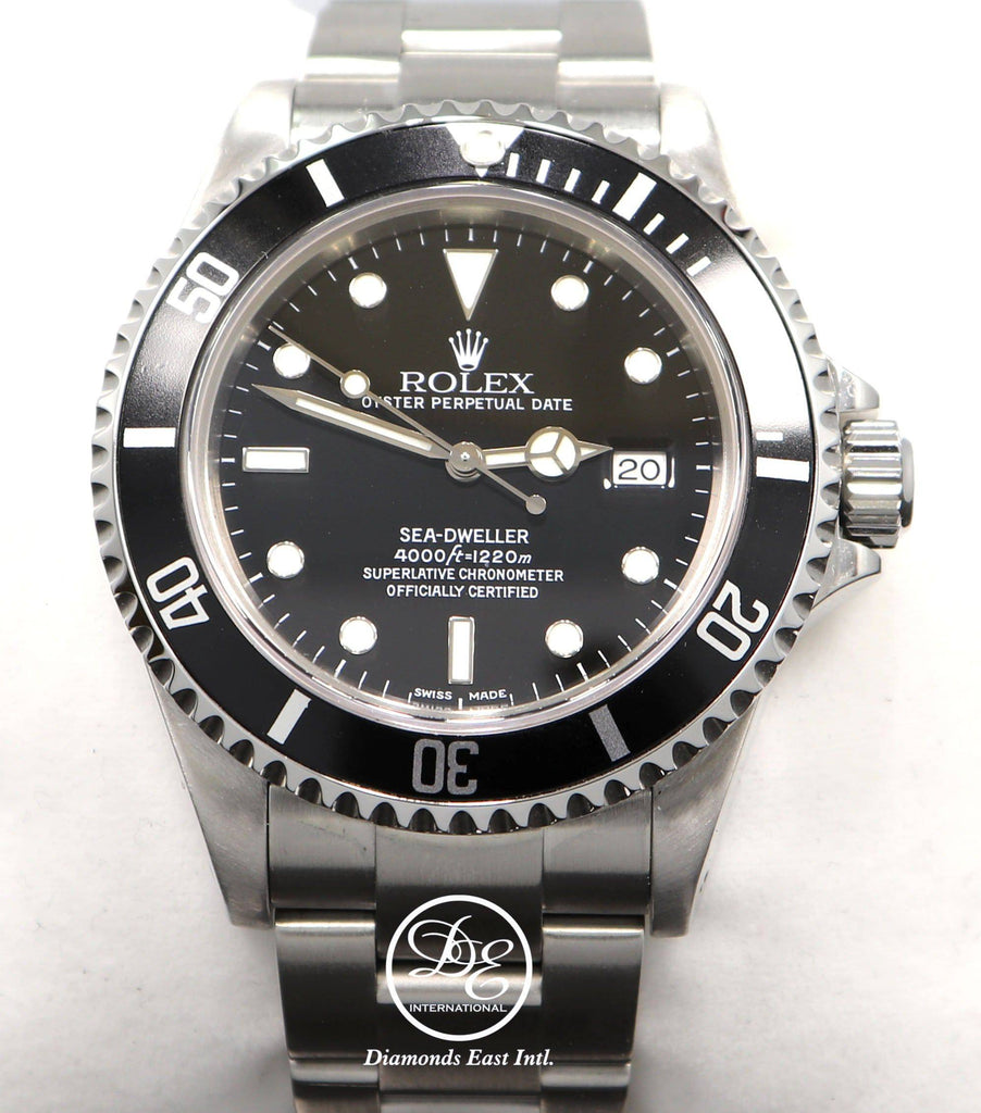 Rund ned ventil ben Rolex Sea-Dweller 16600 Oyster Stainless Steel Black Dial Men's Watch |  Diamonds East Intl.