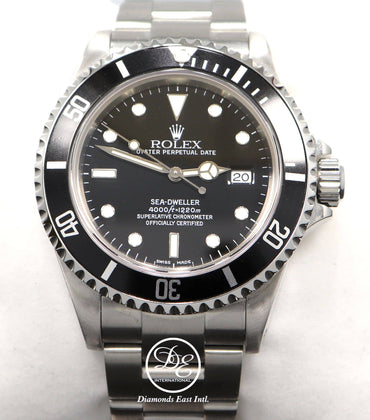 Rolex Sea-Dweller 16600 Oyster Stainless Steel Black Dial Men's Watch - Diamonds East Intl.