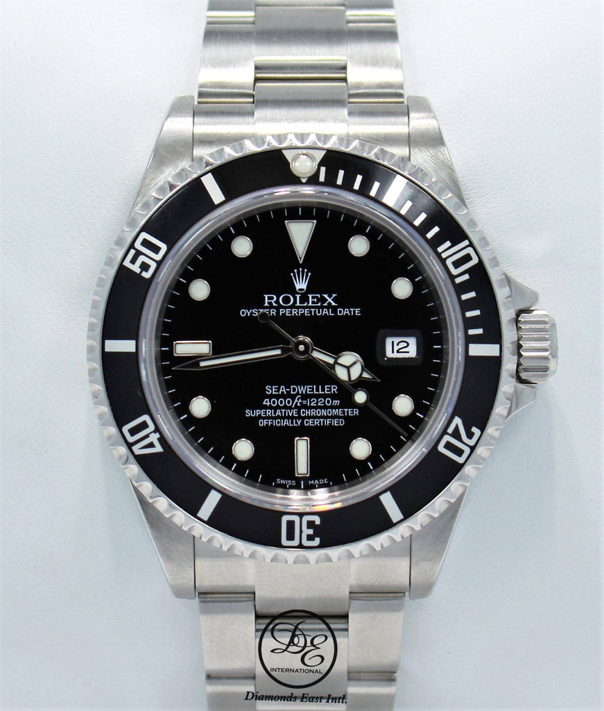 Rolex Sea-Dweller 16600 Oyster Stainless Steel Black Dial Men's Watch MINT - Diamonds East Intl.