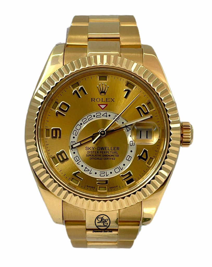 Rolex Sky-Dweller 18K Yellow Gold 326938 GLDARO BOX/PAPERS - Diamonds East Intl.