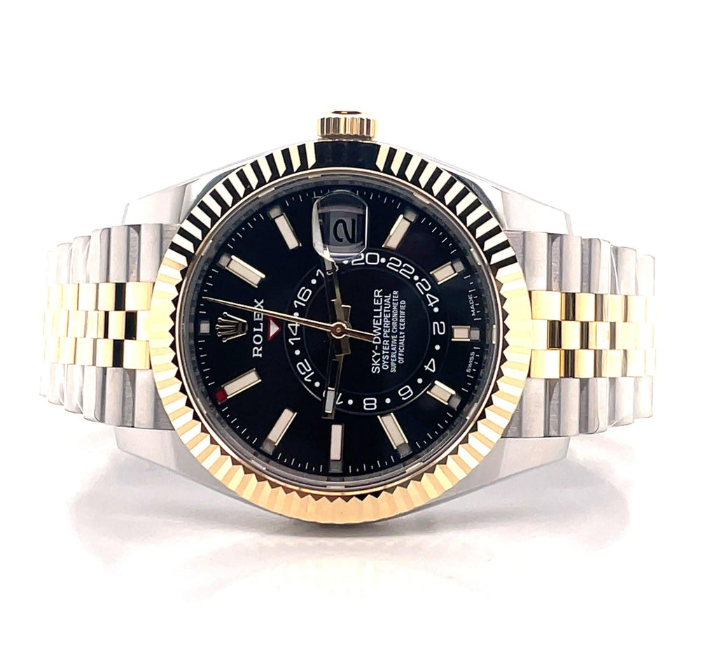 Rolex Sky-dweller 326934 Steel Black Dial Jubilee Perpetual Box/Papers UNWORN - Diamonds East Intl.