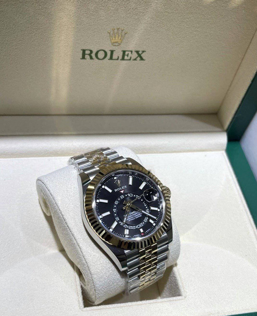 Rolex Sky-dweller 326934 Steel Black Dial Jubilee Perpetual Box/Papers UNWORN - Diamonds East Intl.