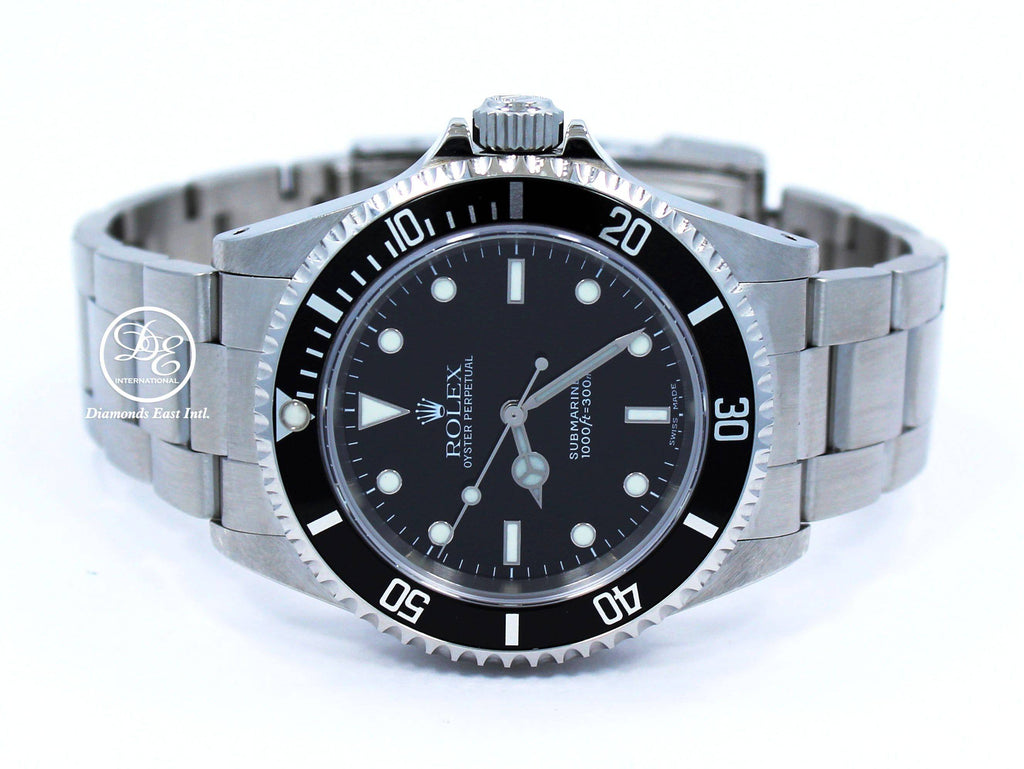 ROLEX Submariner 14060 Oyster Stainless Steel Black Dial Watch - Diamonds East Intl.