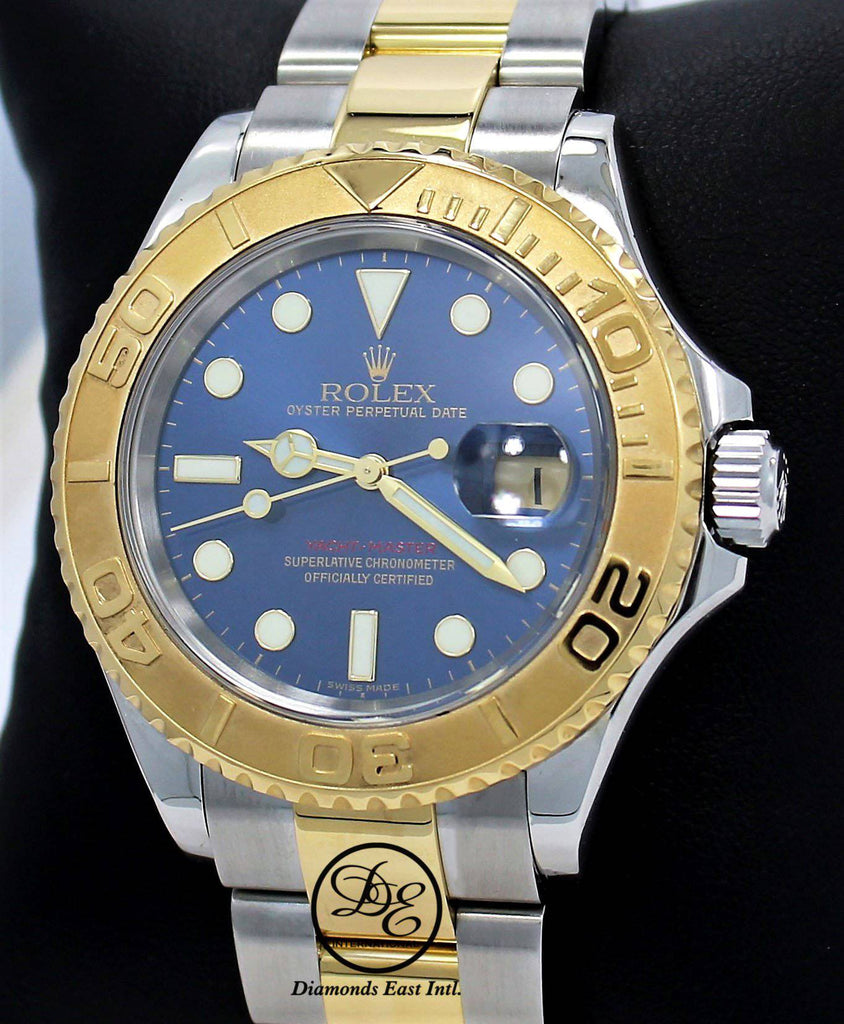 SOLD] ROLEX OYSTER PERPETUAL YACHT-MASTER HALF-GOLD BLUE Ref 16623