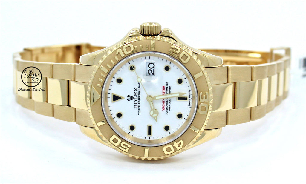 18K Yellow Gold Rolex Yacht-Master 16628 40mm Ivory Dial - OMI Jewelry