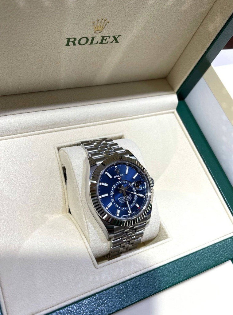 Rolex Sky-dweller 326934 Steel Blue Dial Jubilee Perpetual Box/Papers UNWORN - Diamonds East Intl.
