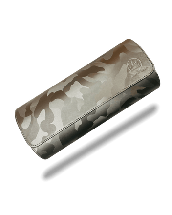 (Pre-Order ) Silver Reflective Camouflage Watch Roll - Three Slot - Diamonds East Intl.