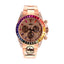 Rolex Daytona 116505 Custom Rainbow Diamonds and Sapphires 18K Rose Gold Watch MINT