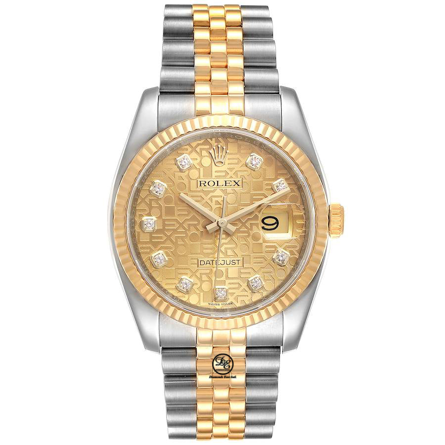 Rolex 116233 Datejust 36 Silver Jubilee Diamond Dial Watch | WatchGuyNYC
