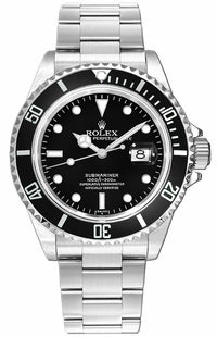 ROLEX Submariner Date 16610 Oyster Perpetual SS Black Dial Men's Watch - Diamonds East Intl.