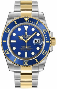 Rolex Oyster Perpetual Submariner Date 18K Gold/SS 116613LB  BOX/PAPERS - Diamonds East Intl.