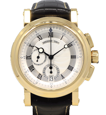Breguet Marine 5827BA 18K Yellow Gold Chronograph 42mm Watch Mint Condition - Diamonds East Intl.